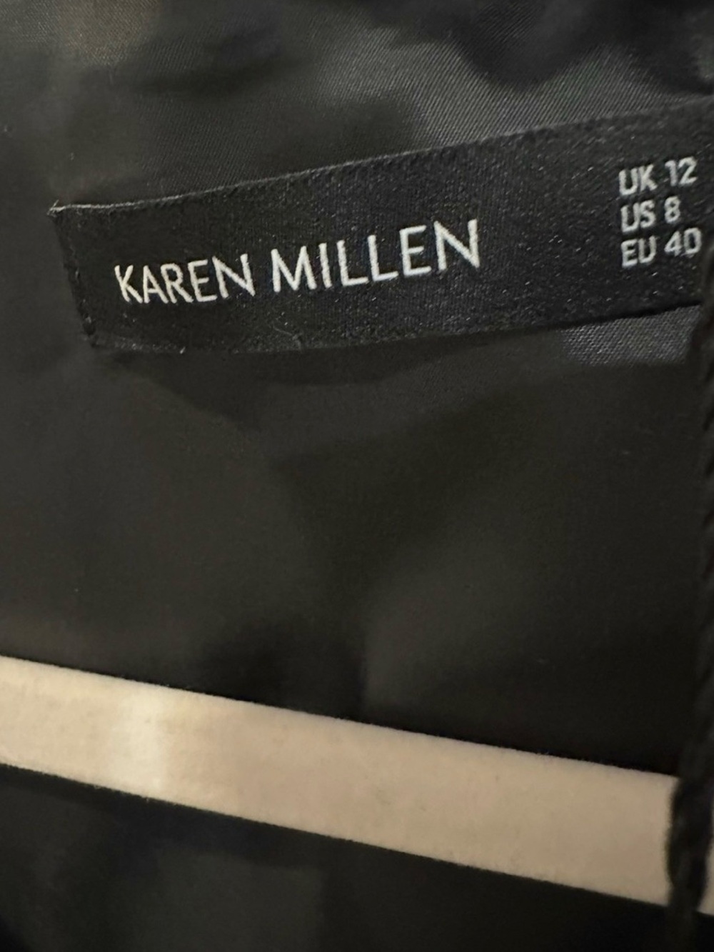Karen Millen Forever Black Belted Midi Dress size US 8 - Picture 4 of 7